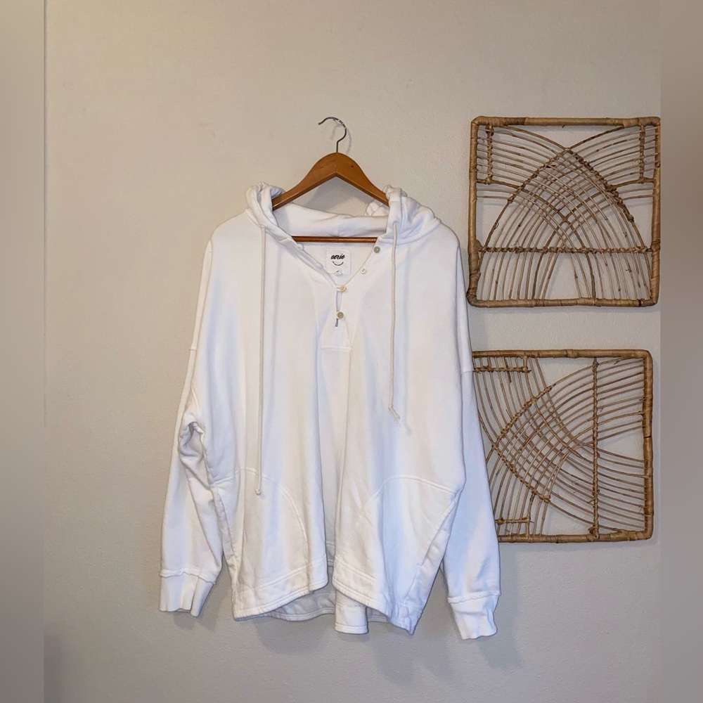 Aerie Classic White Hoodie